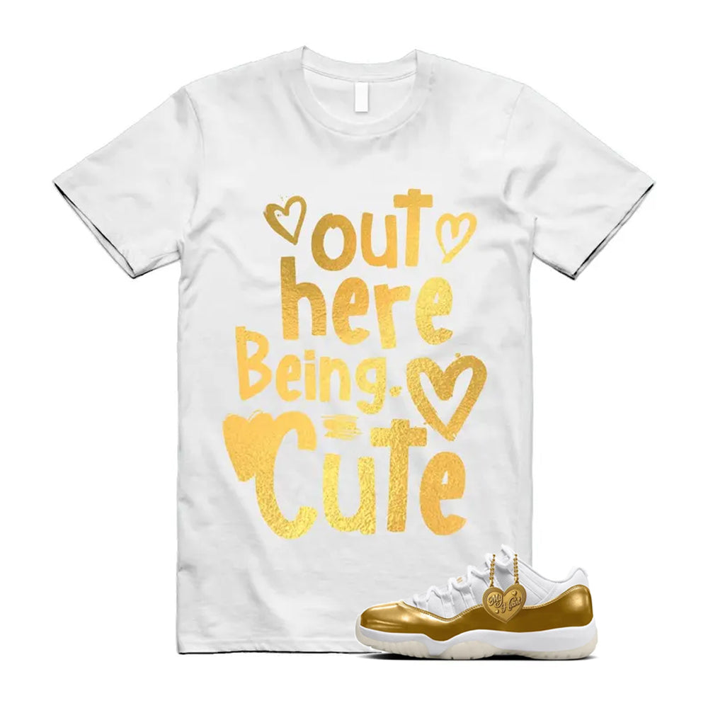 11 Low Mother's Day Gold White 2026 Shirt To Match Out Here Being Cute T-Shirt, Match Sneaker Tee