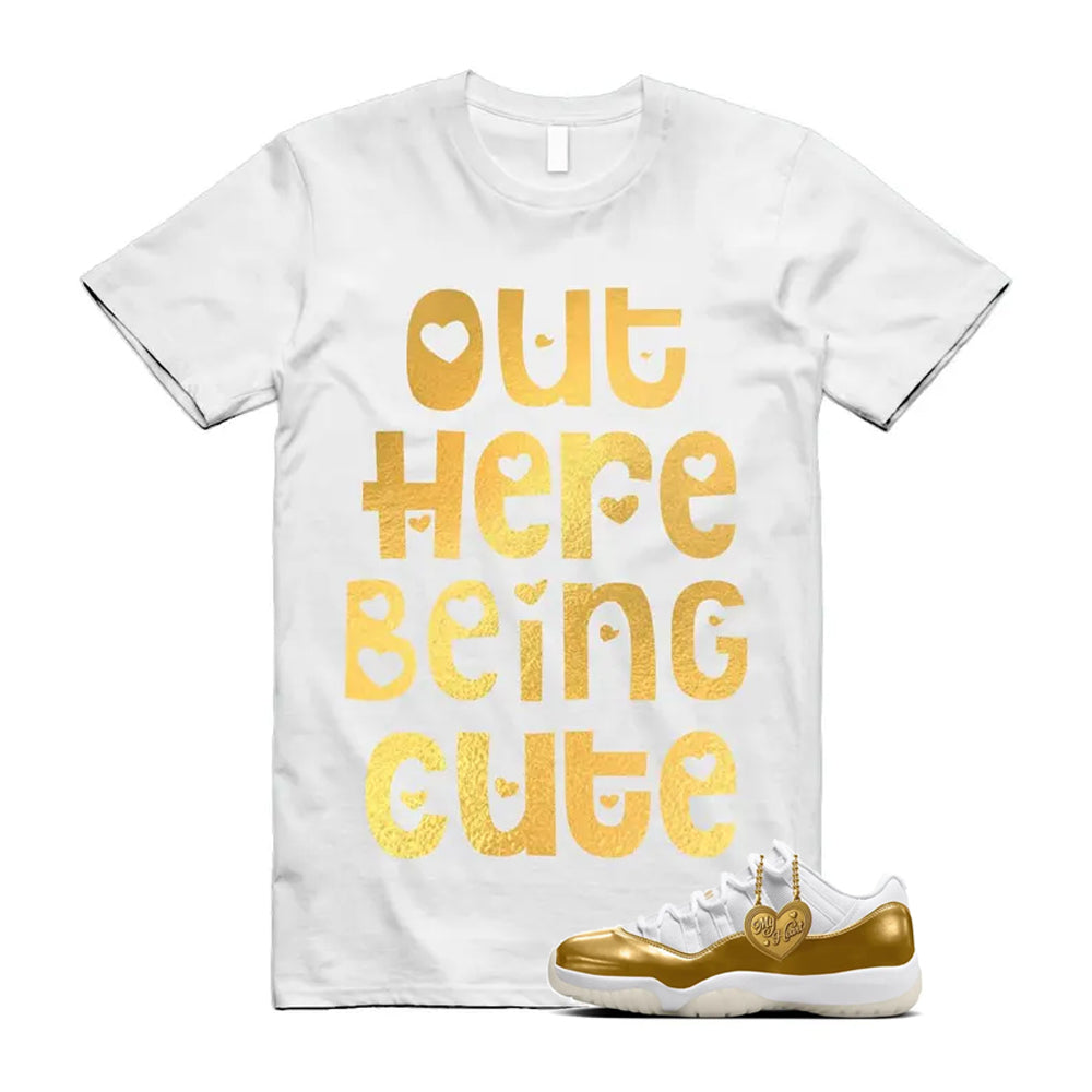 11 Low Mother's Day Gold White 2026 Shirt To Match Out Here Being Cute T-Shirt, Match Sneaker Tee