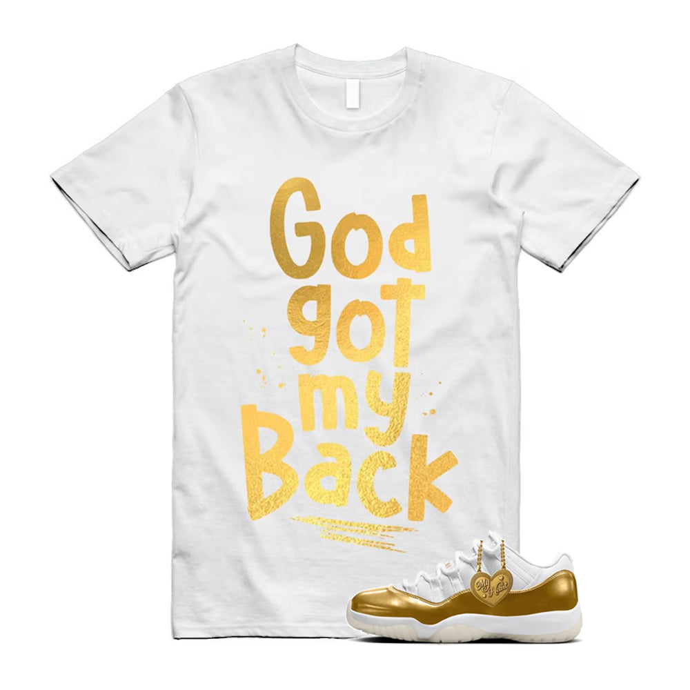 11 Low Mother's Day Gold White 2026 Shirt To Match God Got My Back T-Shirt, Match Sneaker Tee