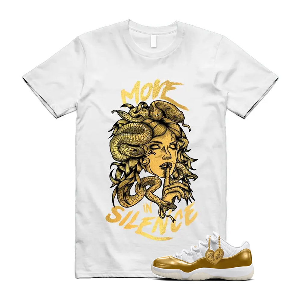 11 Low Mother's Day Gold White 2026 Shirt To Match Move In Silence T-Shirt, Match Sneaker Tee