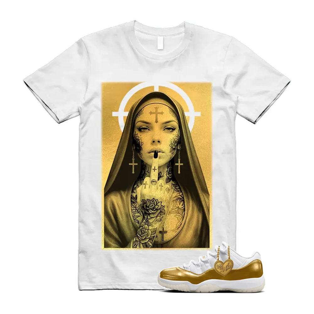 11 Low Mother's Day Gold White 2026 Shirt To Match Nun T-Shirt, Match Sneaker Tee