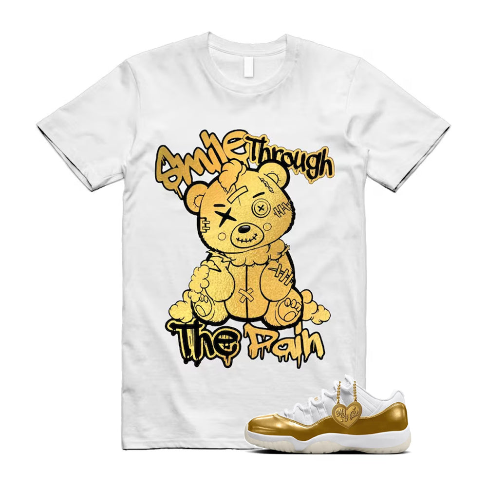 11 Low Mother's Day Gold White 2026 Shirt To Match Smile Through The Pain T-Shirt, Match Sneaker Tee