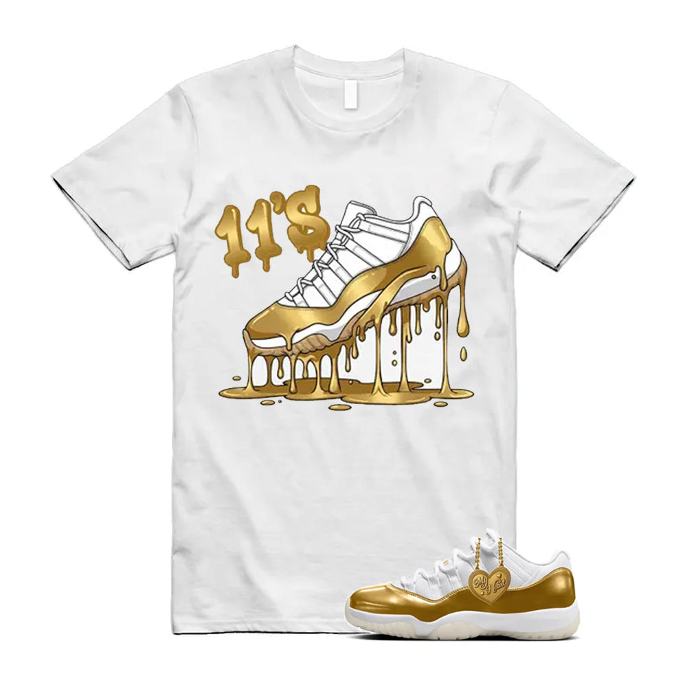 11 Low Mother's Day Gold White 2026 Shirt To Match Dripping Shoe 11s T-Shirt, Match Sneaker Tee