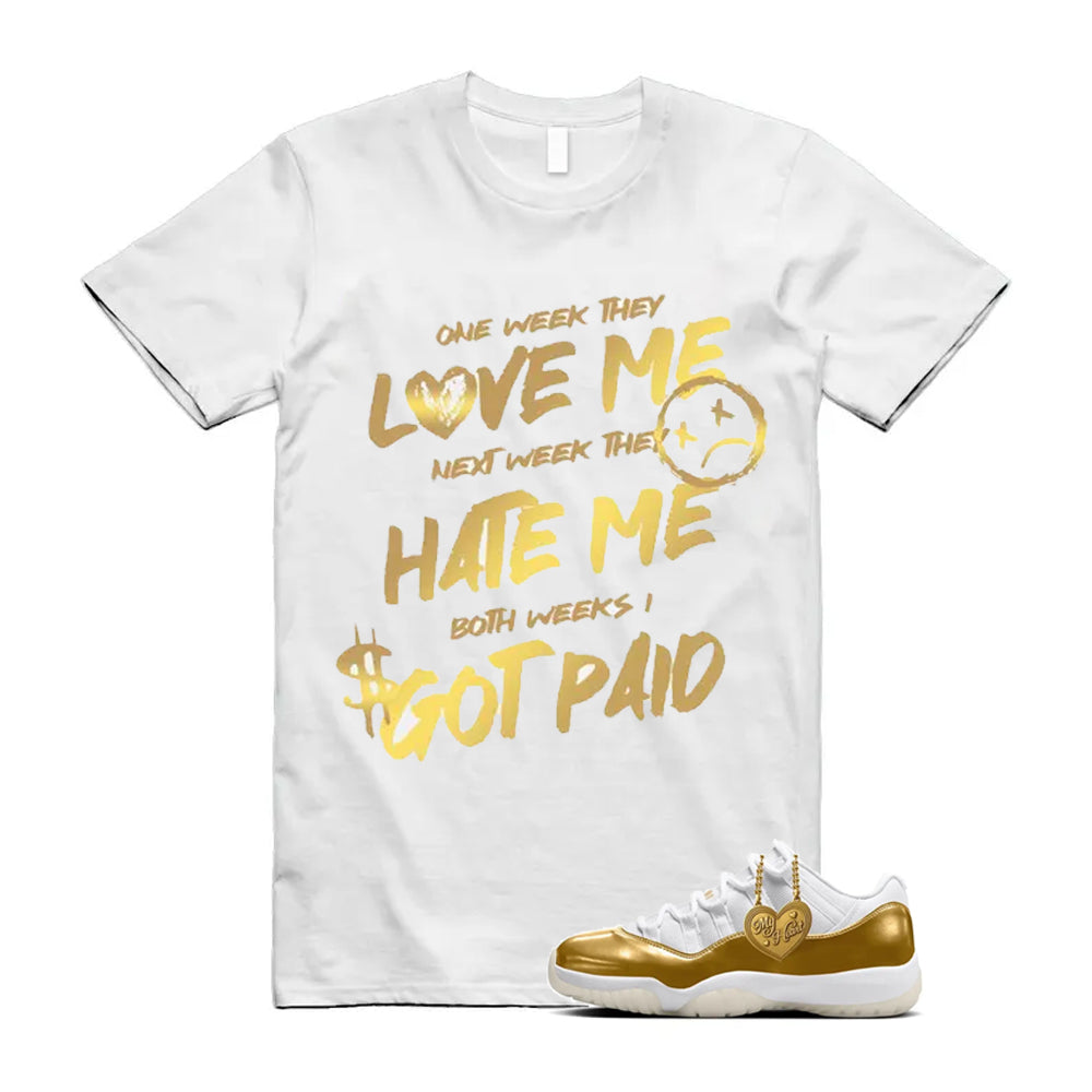 11 Low Mother's Day Gold White 2026 Shirt To Match I Got Paid T-Shirt, Match Sneaker Tee