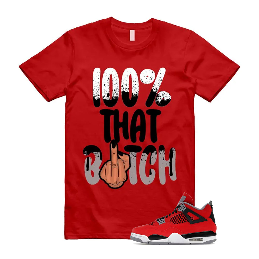 4 Toro Bravo Fire Red White Black Cement Grey 2026 Shirt To Match 100 T-Shirt, Match Sneaker Tee