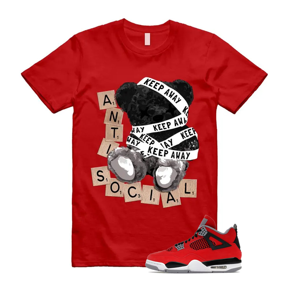 4 Toro Bravo Fire Red White Black Cement Grey 2026 Shirt To Match Anti Social T-Shirt, Match Sneaker Tee