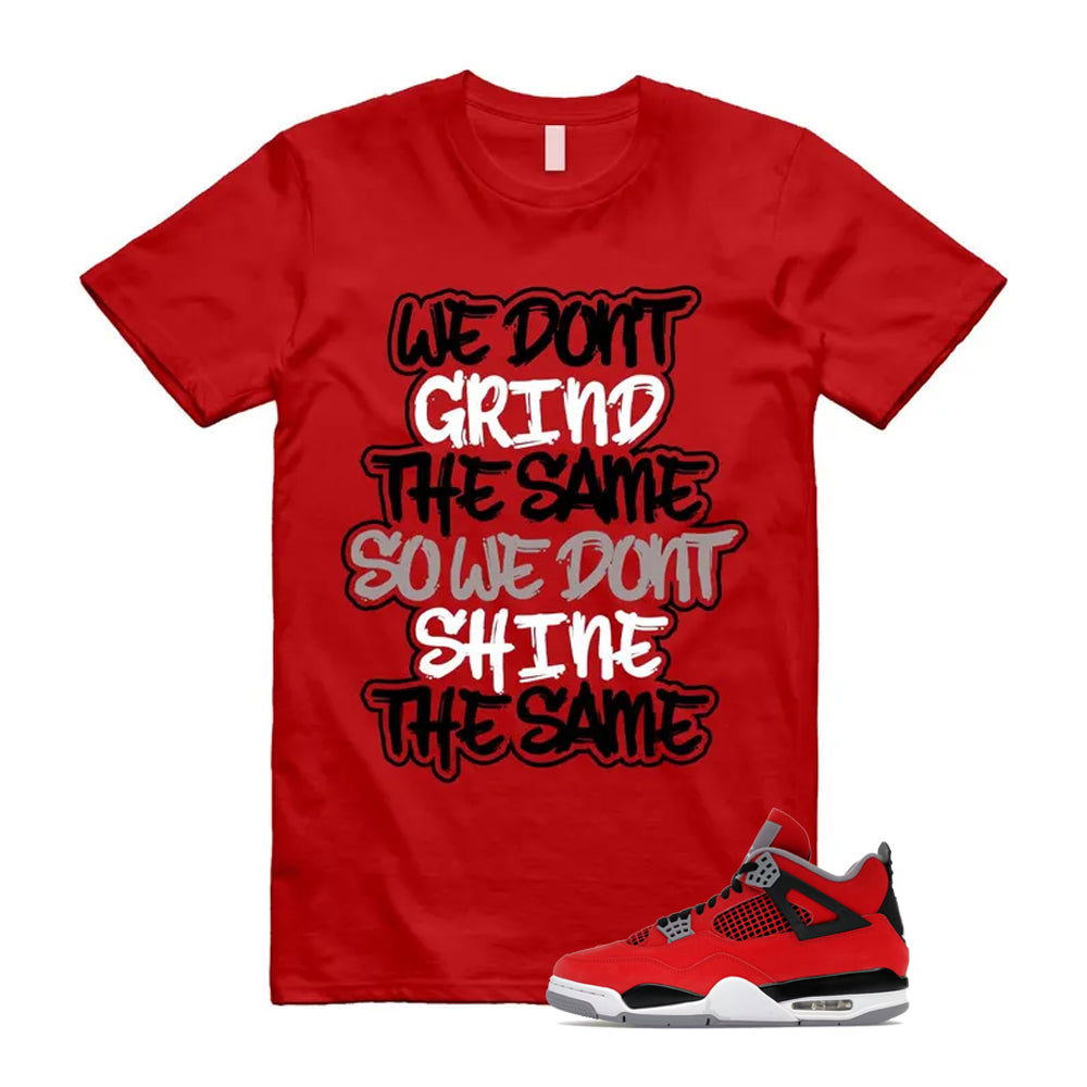 4 Toro Bravo Fire Red White Black Cement Grey 2026 Shirt To Match Grind T-Shirt, Match Sneaker Tee