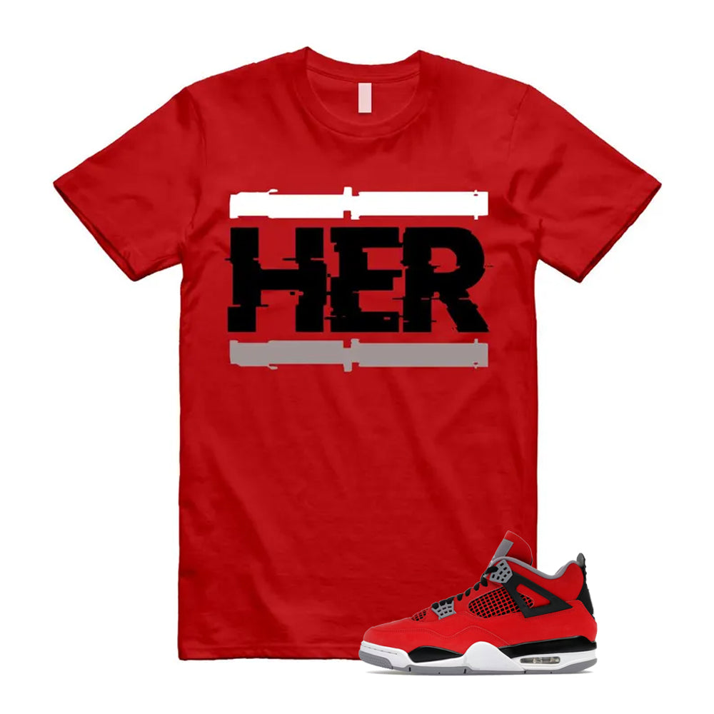 4 Toro Bravo Fire Red White Black Cement Grey 2026 Shirt To Match Her T-Shirt, Match Sneaker Tee