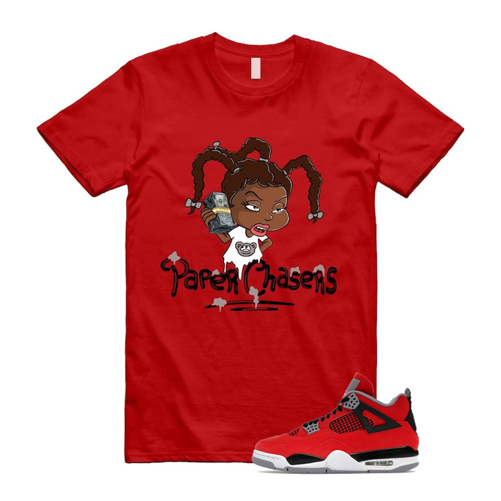 4 Toro Bravo Fire Red White Black Cement Grey 2026 Shirt To Match Paper Chasers T-Shirt, Match Sneaker Tee