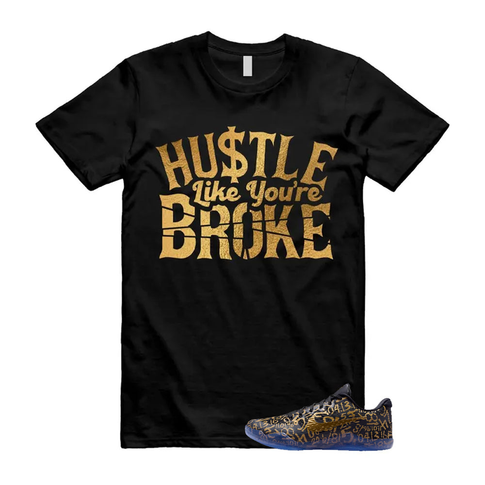 11 Protro Black And Metallic Gold 2026 Shirt To Match Broke T-Shirt, Match Sneaker Tee