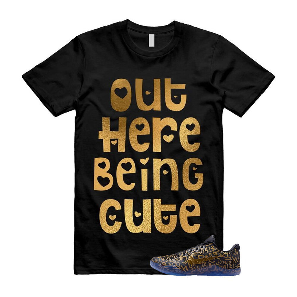 11 Protro Black And Metallic Gold 2026 Shirt To Match Out Here Being Cute T-Shirt, Match Sneaker Tee