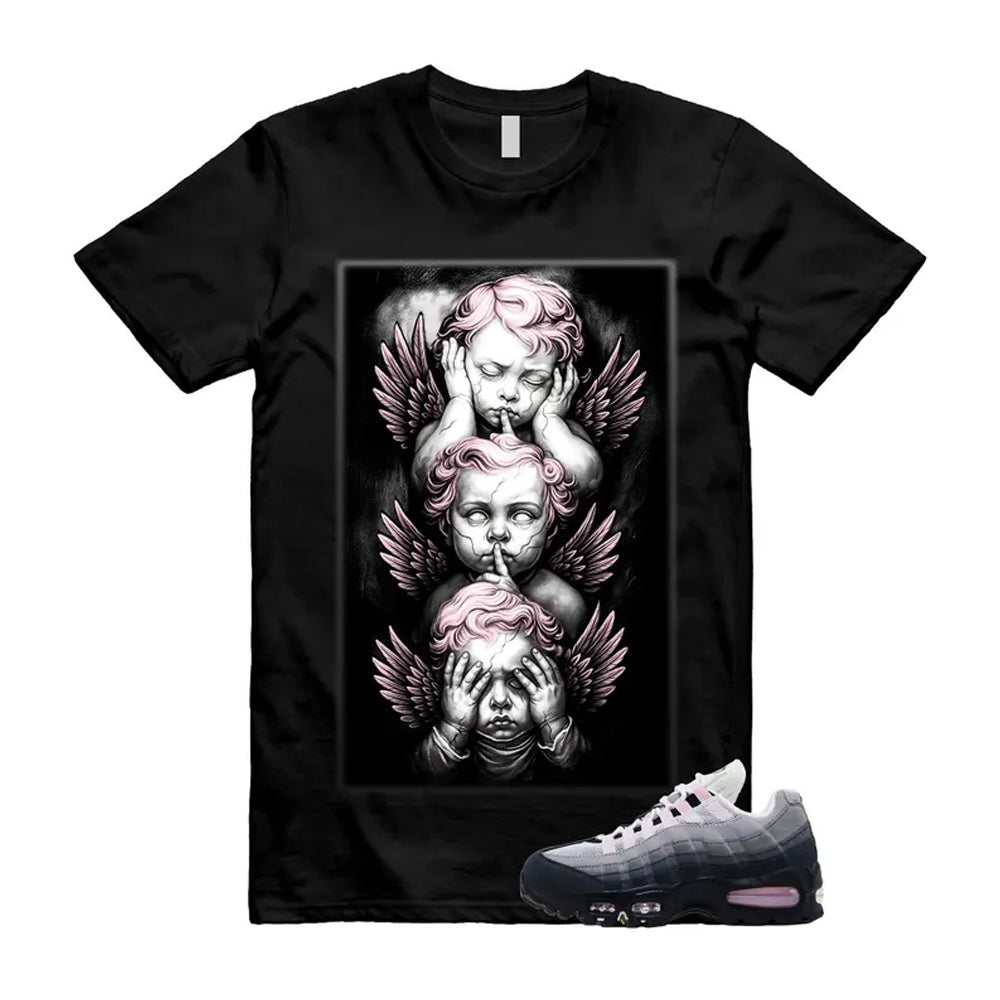 Air Max 95 Pink Foam Black White OG Big Bubble Shirt To Match No Evil T-Shirt, Match Sneaker Tee
