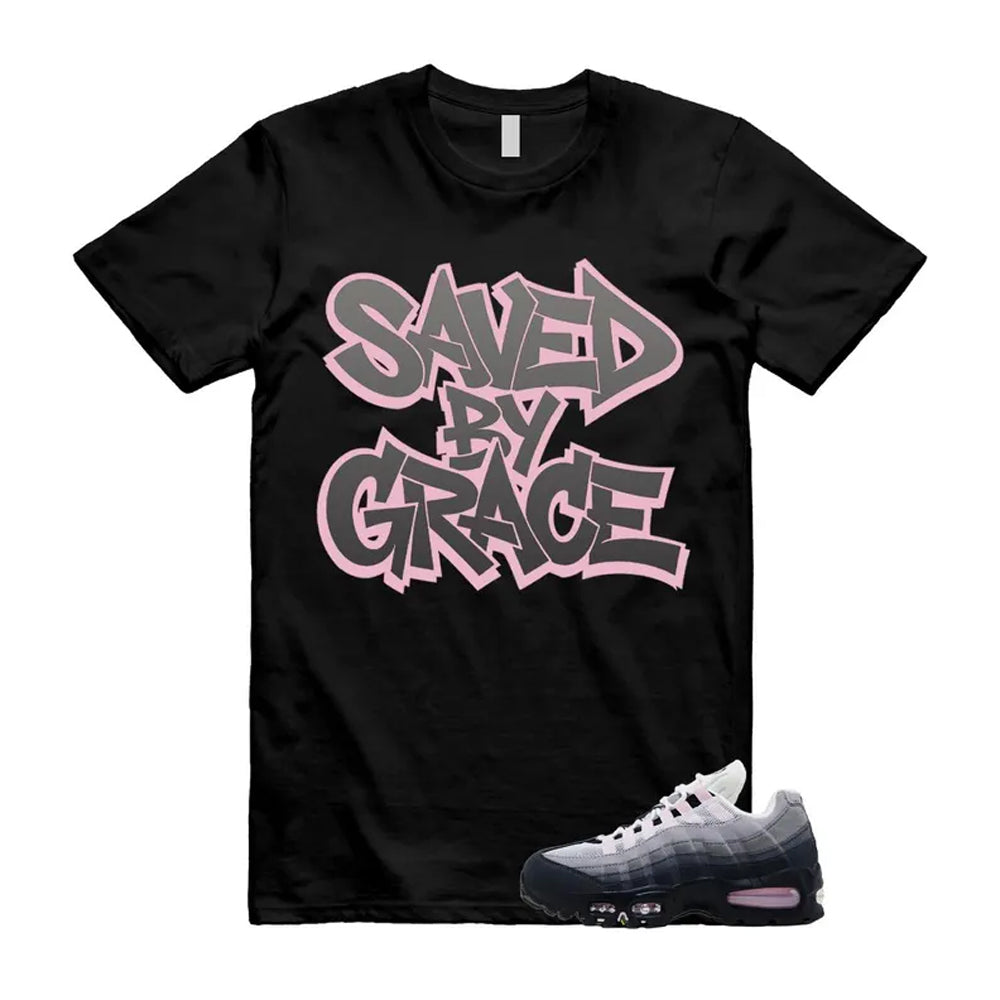 Air Max 95 Pink Foam Black White OG Big Bubble Shirt To Match Grace T-Shirt, Match Sneaker Tee