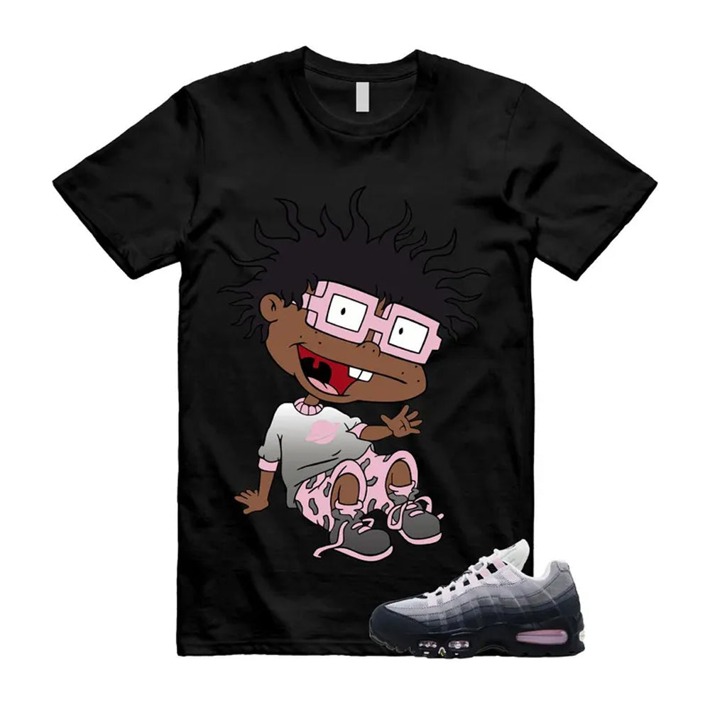 Air Max 95 Pink Foam Black White OG Big Bubble Shirt To Match Finster T-Shirt, Match Sneaker Tee