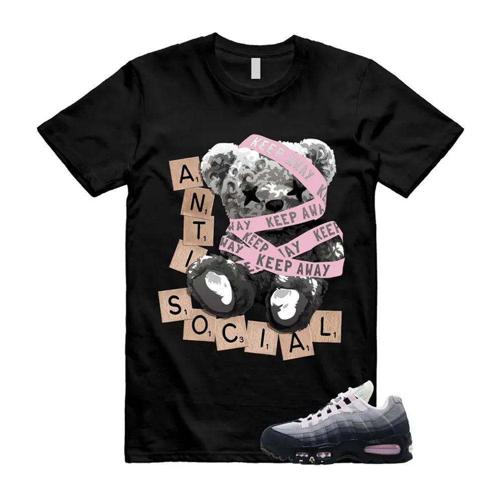 Air Max 95 Pink Foam Black White OG Big Bubble Shirt To Match Anti Social T-Shirt, Match Sneaker Tee
