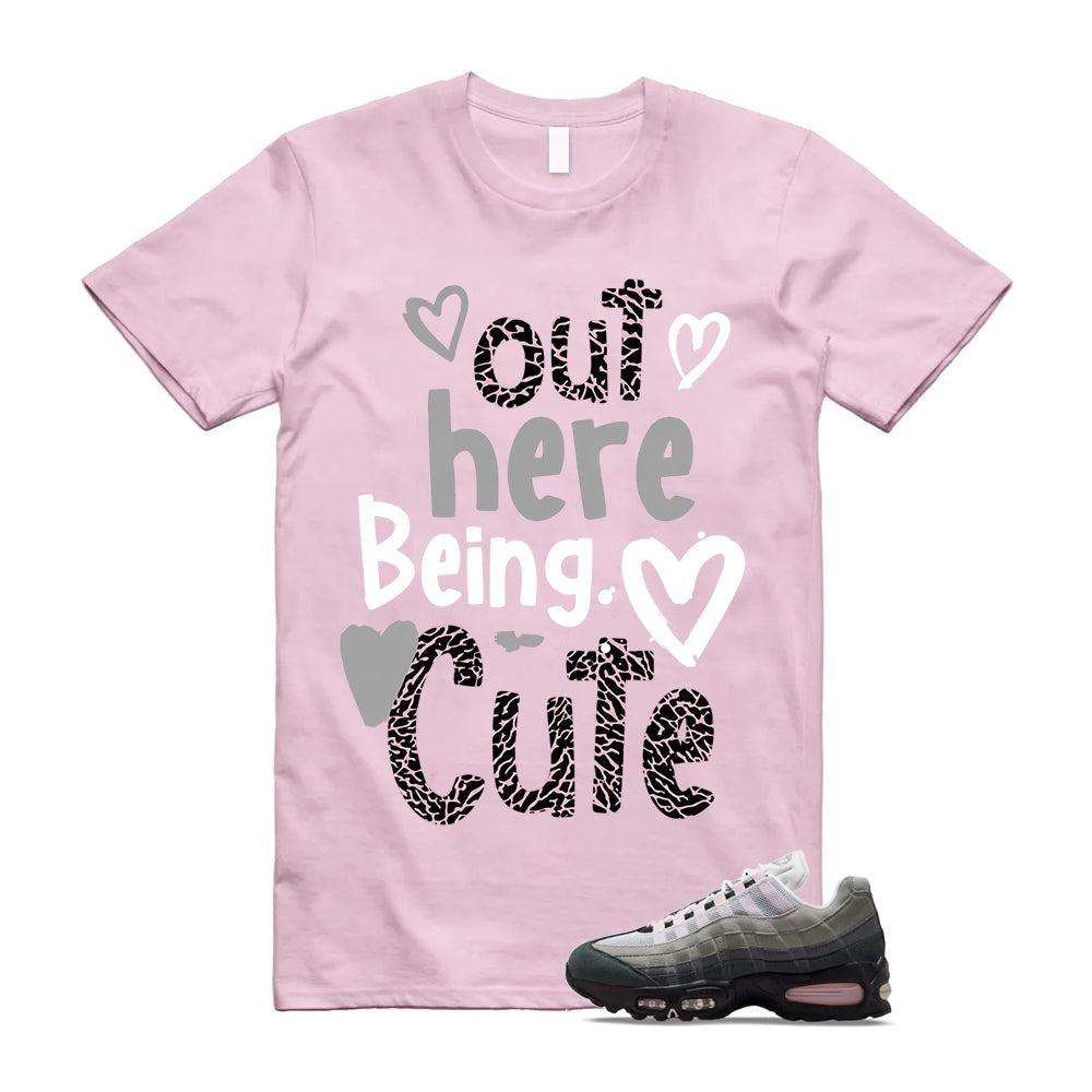Air Max 95 Pink Foam Black White OG Big Bubble Shirt To Match Out Here Being Cute T-Shirt, Match Sneaker Tee