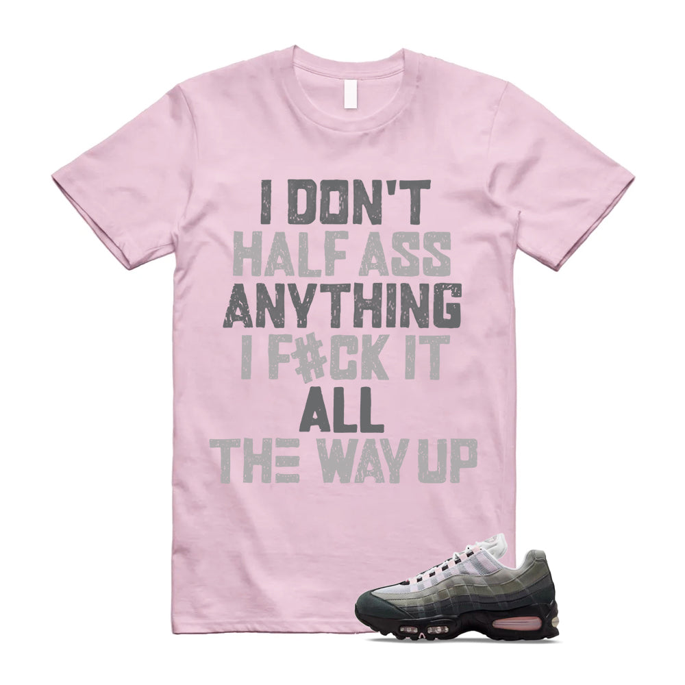 Air Max 95 Pink Foam Black White OG Big Bubble Shirt To Match Half T-Shirt, Match Sneaker Tee