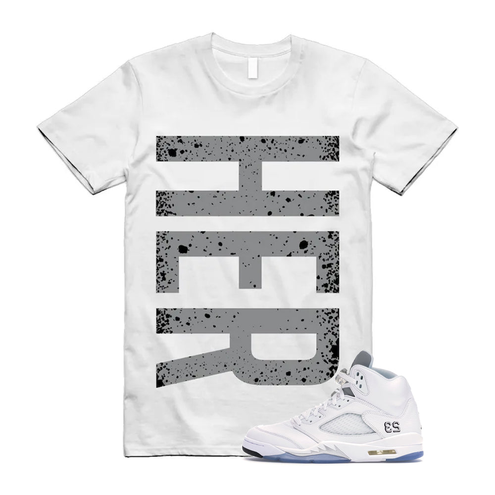 Jordan 5 Retro White Metallic Silver Black 2026 Shirt To Match Her T-Shirt, Match Sneaker Tee