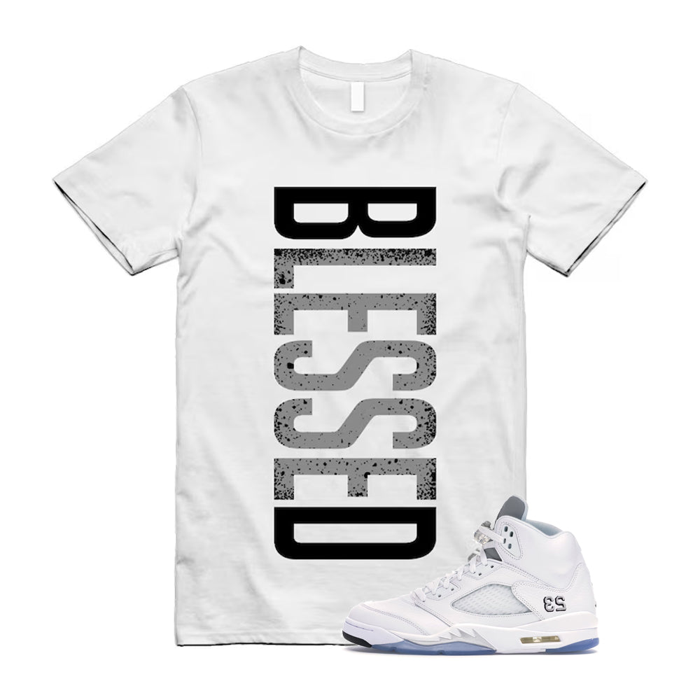 Jordan 5 Retro White Metallic Silver Black 2026 Shirt To Match Vertbls T-Shirt, Match Sneaker Tee