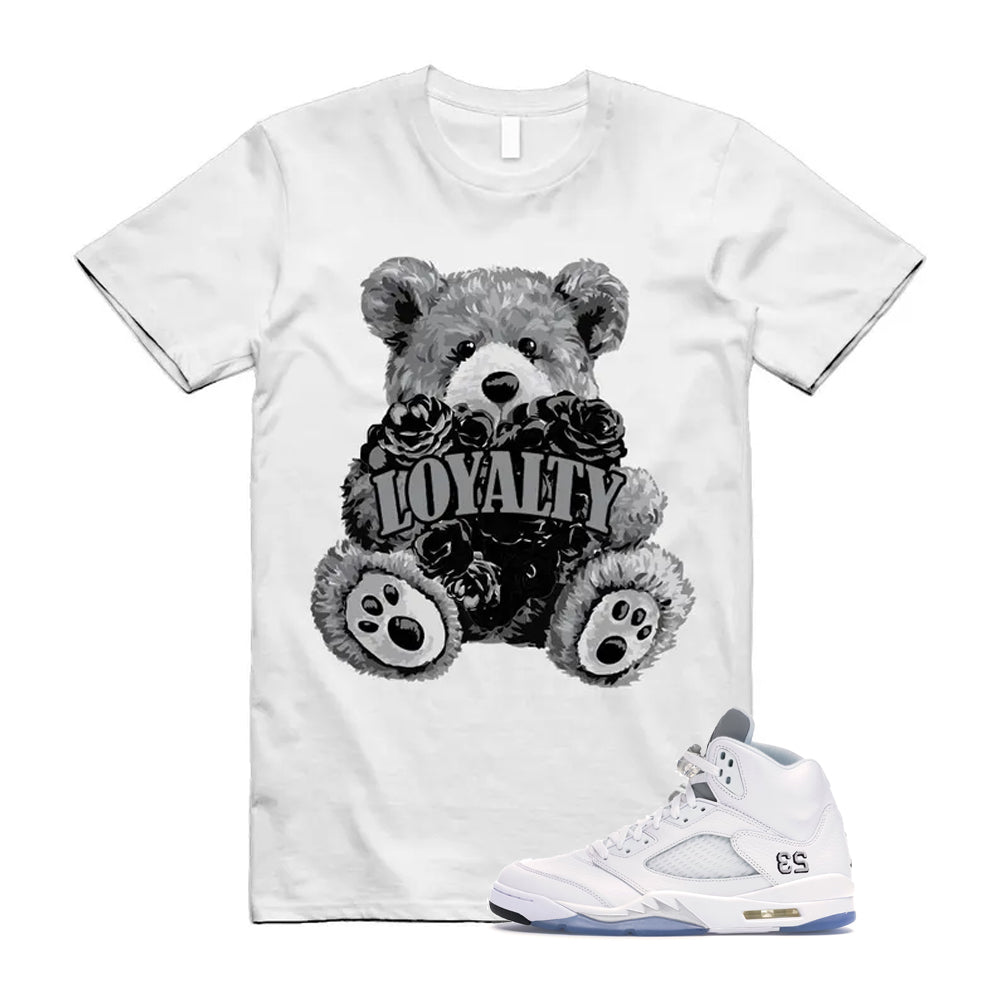 Jordan 5 Retro White Metallic Silver Black 2026 Shirt To Match Loyalty T-Shirt, Match Sneaker Tee