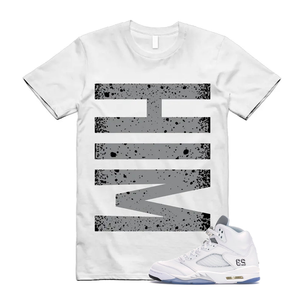 Jordan 5 Retro White Metallic Silver Black 2026 Shirt To Match Him T-Shirt, Match Sneaker Tee