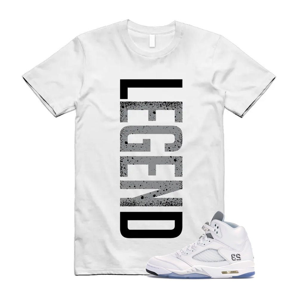 Jordan 5 Retro White Metallic Silver Black 2026 Shirt To Match Legend T-Shirt, Match Sneaker Tee