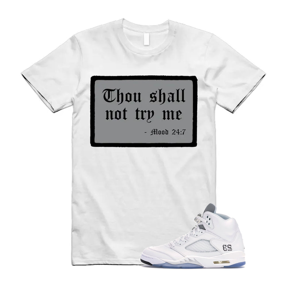 Jordan 5 Retro White Metallic Silver Black 2026 Shirt To Match Mood T-Shirt, Match Sneaker Tee