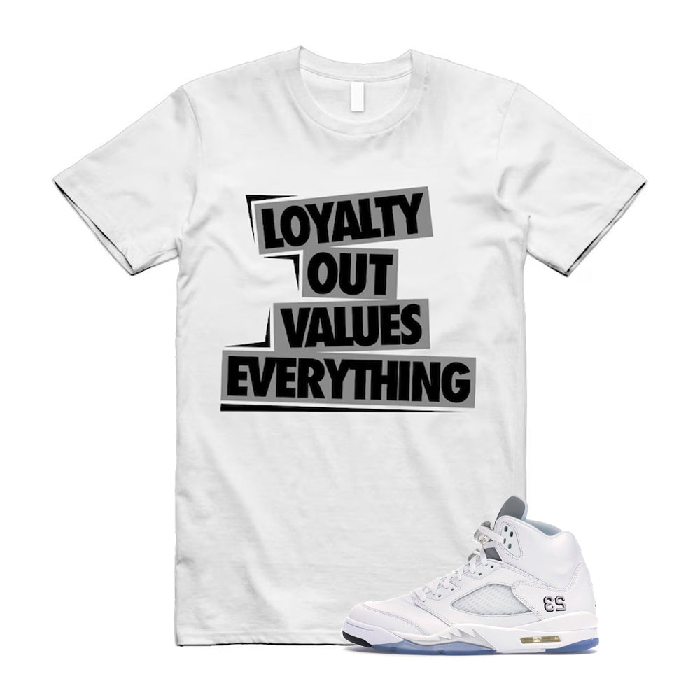 Jordan 5 Retro White Metallic Silver Black 2026 Shirt To Match Love T-Shirt, Match Sneaker Tee