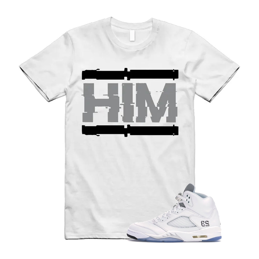 Jordan 5 Retro White Metallic Silver Black 2026 Shirt To Match Him T-Shirt, Match Sneaker Tee
