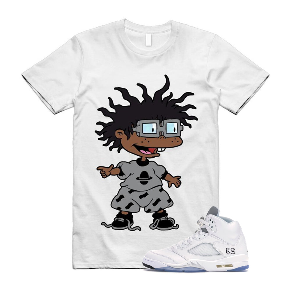 Jordan 5 Retro White Metallic Silver Black 2026 Shirt To Match Chuckie T-Shirt, Match Sneaker Tee