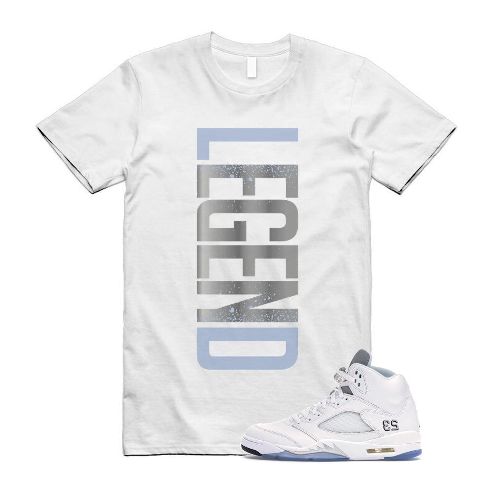 Jordan 5 Retro White Metallic Silver Black 2026 Shirt To Match Legend T-Shirt, Match Sneaker Tee