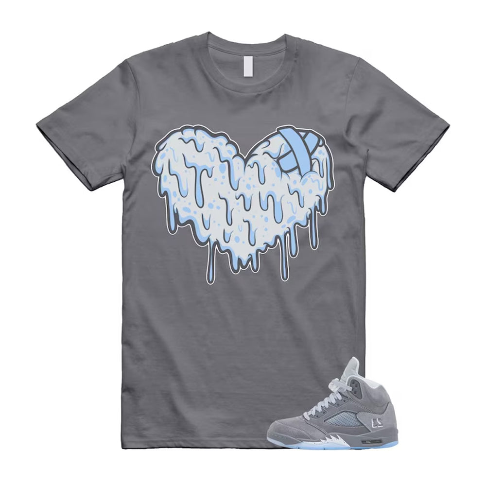 Air Jordan 5 Wolf Grey 2026 Shirt To Match Drippy Heart T-Shirt, Match Sneaker Tee