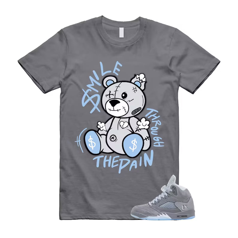 Air Jordan 5 Wolf Grey 2026 Shirt To Match Smile Through The Pain T-Shirt, Match Sneaker Tee