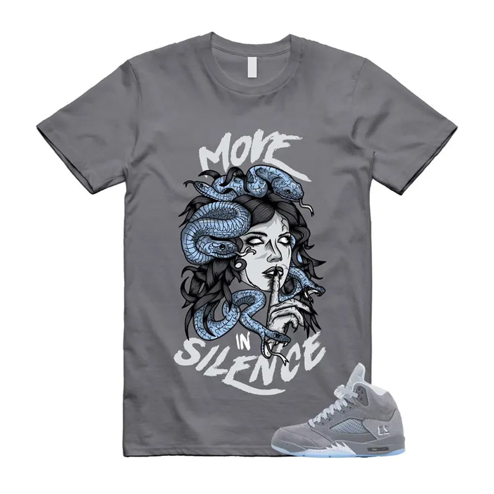 Air Jordan 5 Wolf Grey 2026 Shirt To Match Move In Silence T-Shirt, Match Sneaker Tee