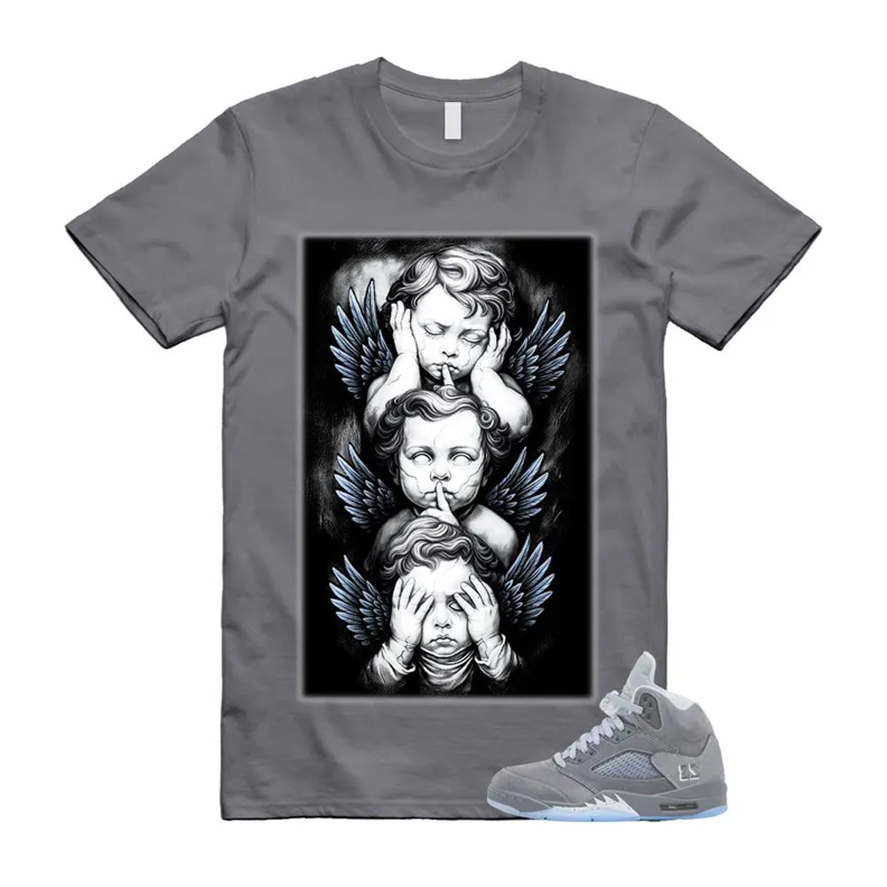 Air Jordan 5 Wolf Grey 2026 Shirt To Match No Evil T-Shirt, Match Sneaker Tee