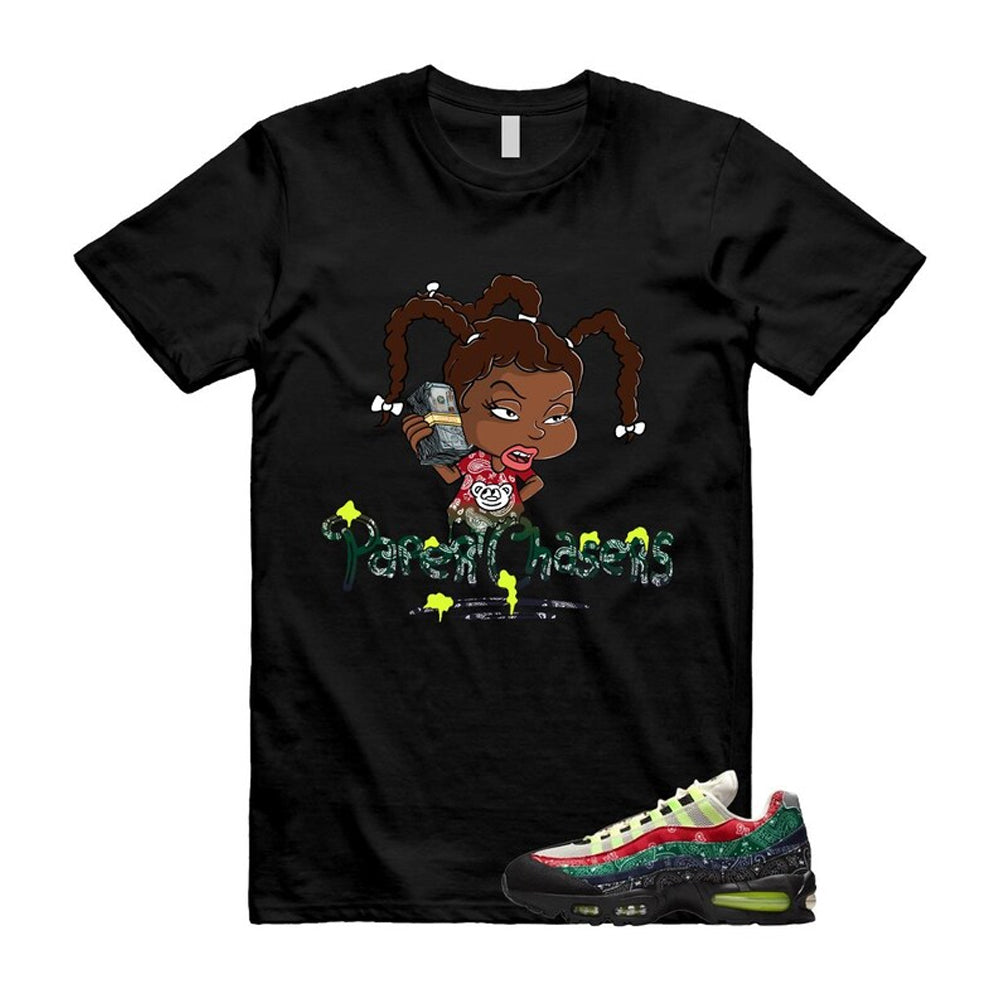 Air Max 95 Paisley Bandana Big Bubble Neon Volt Red Green Black Navy Shirt To Match Paper Chasers T-Shirt, Match Sneaker Tee