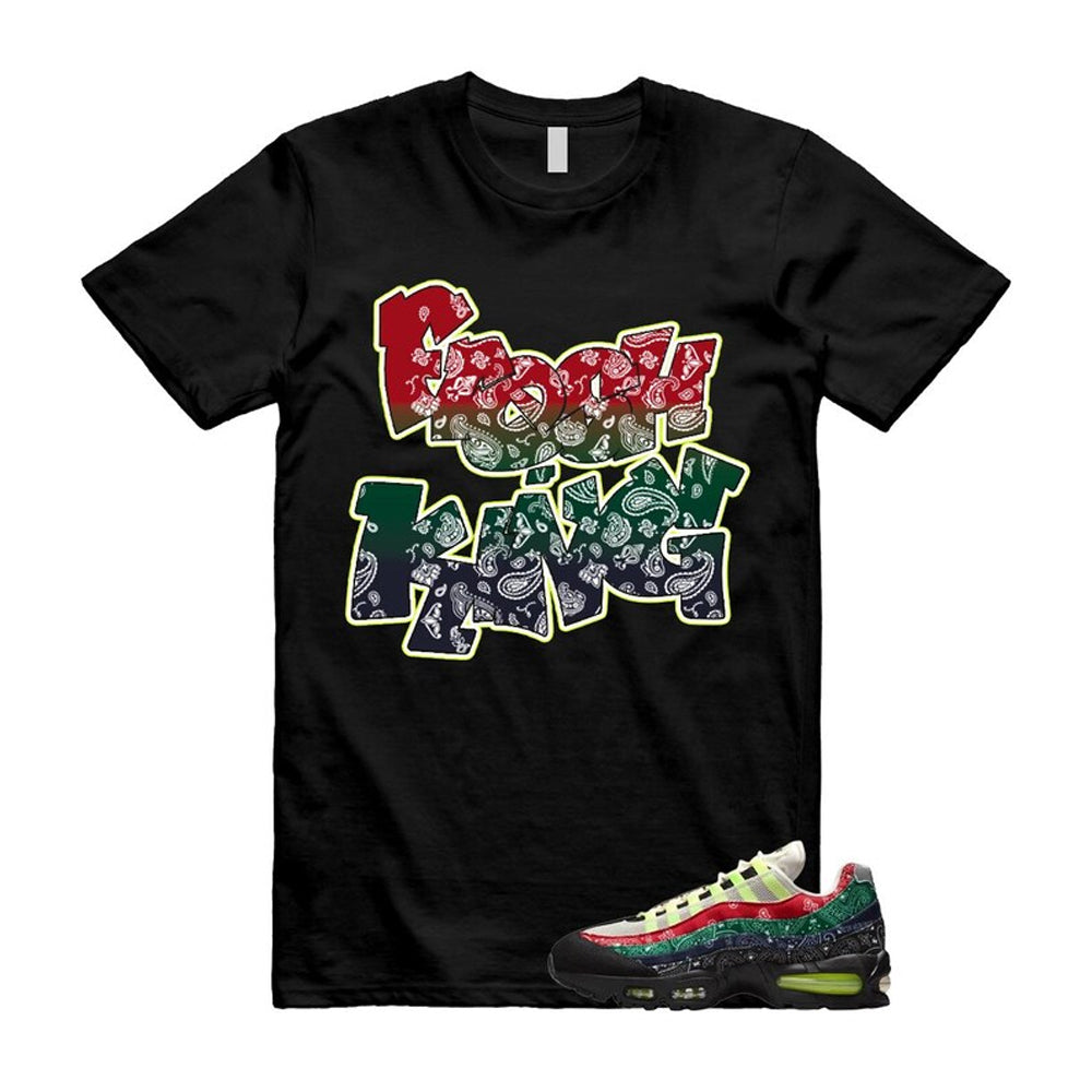 Air Max 95 Paisley Bandana Big Bubble Neon Volt Red Green Black Navy Shirt To Match Fresh King T-Shirt, Match Sneaker Tee