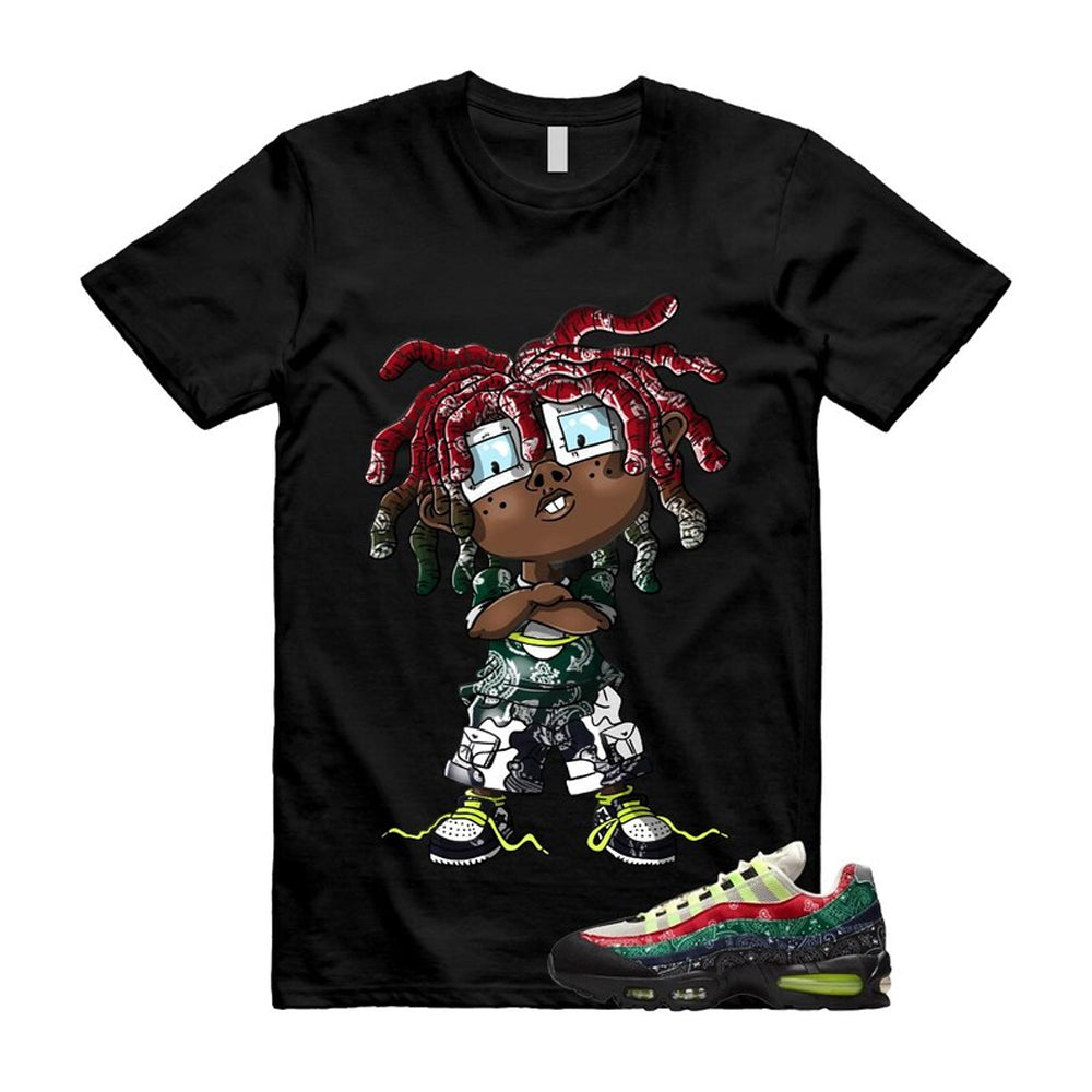 Air Max 95 Paisley Bandana Big Bubble Neon Volt Red Green Black Navy Shirt To Match Chongo T-Shirt, Match Sneaker Tee