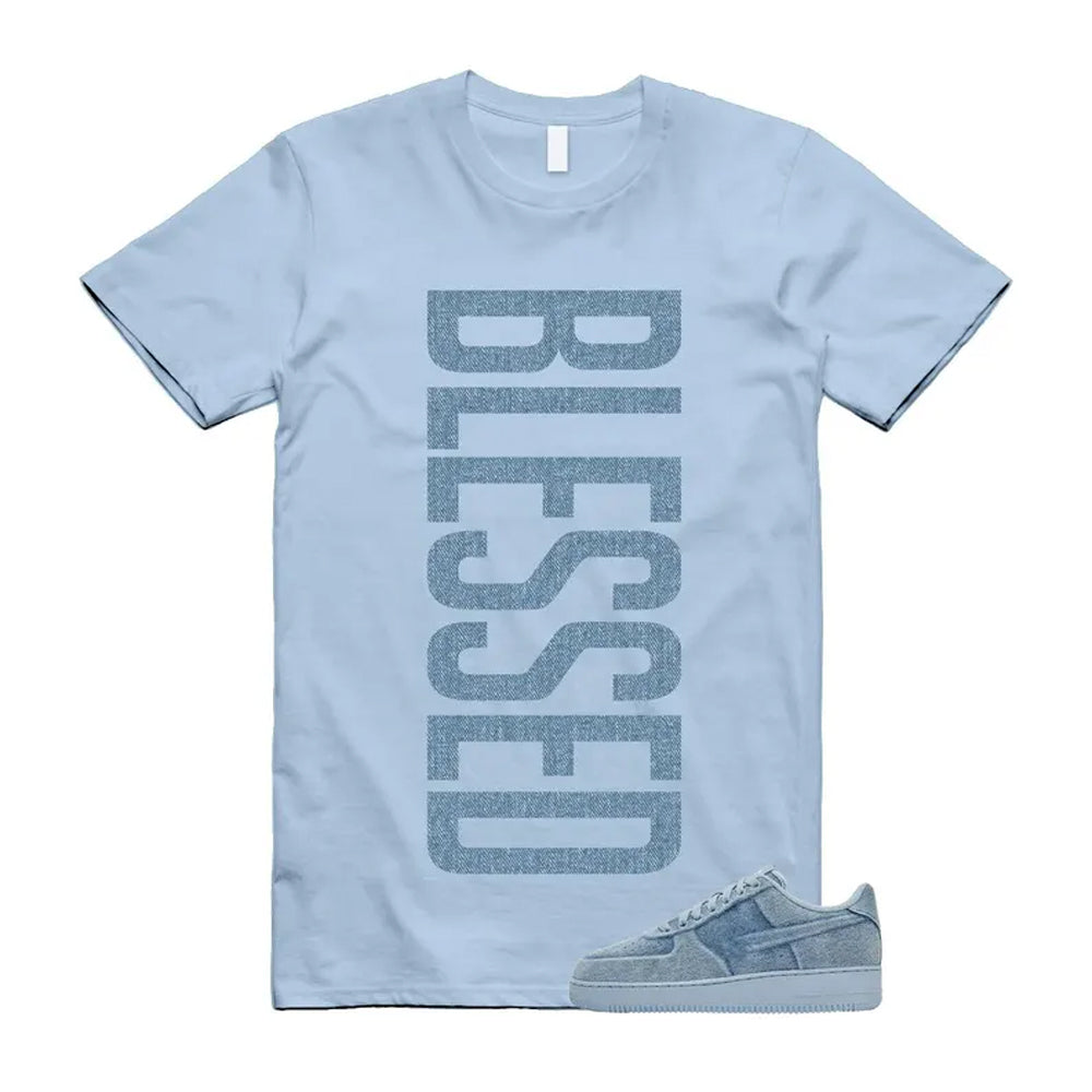 Air Force 1 Denim Light Armory Blue Shirt To Match Vertbls T-Shirt, Match Sneaker Tee