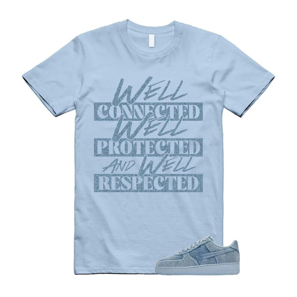 Air Force 1 Denim Light Armory Blue Shirt To Match Well T-Shirt, Match Sneaker Tee