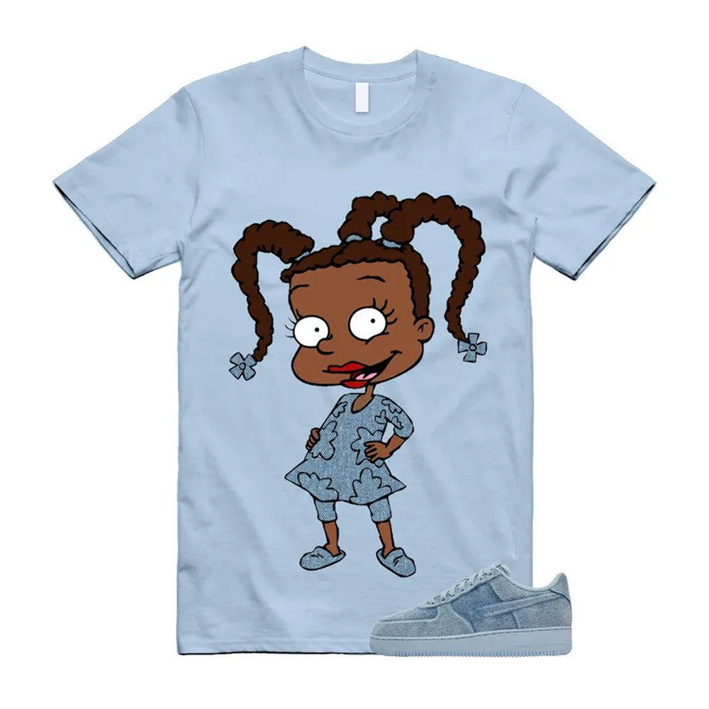 Air Force 1 Denim Light Armory Blue Shirt To Match Susie T-Shirt, Match Sneaker Tee