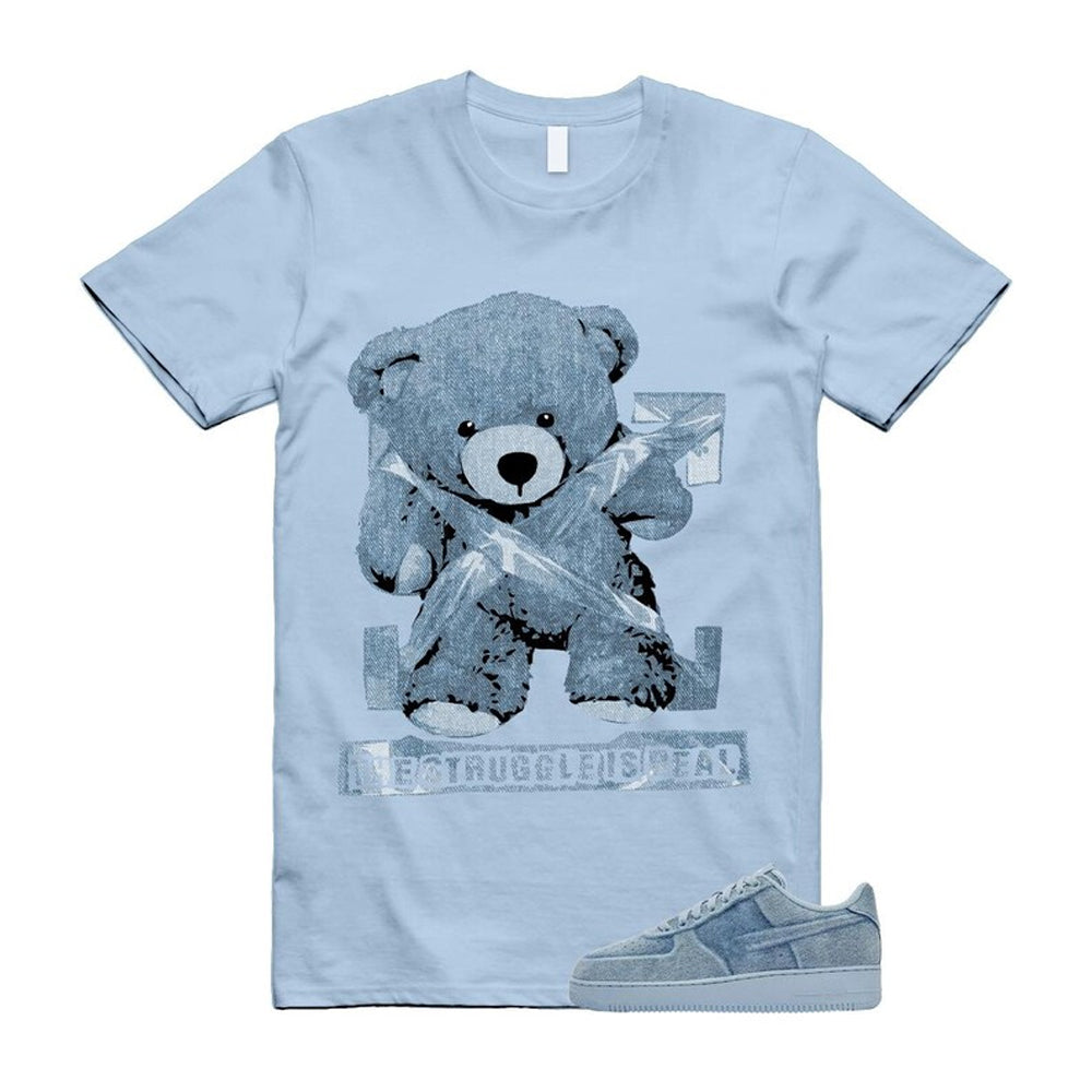 Air Force 1 Denim Light Armory Blue Shirt To Match Struggle T-Shirt, Match Sneaker Tee
