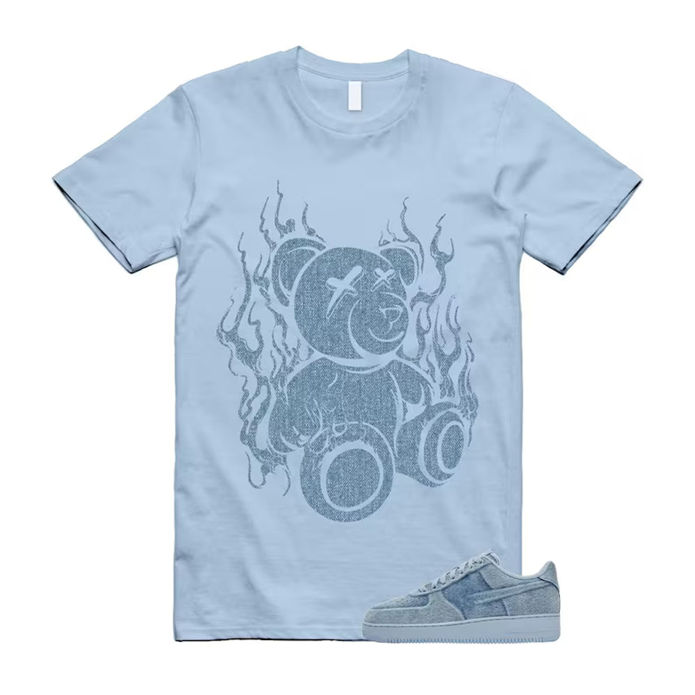 Air Force 1 Denim Light Armory Blue Shirt To Match Lit T-Shirt, Match Sneaker Tee