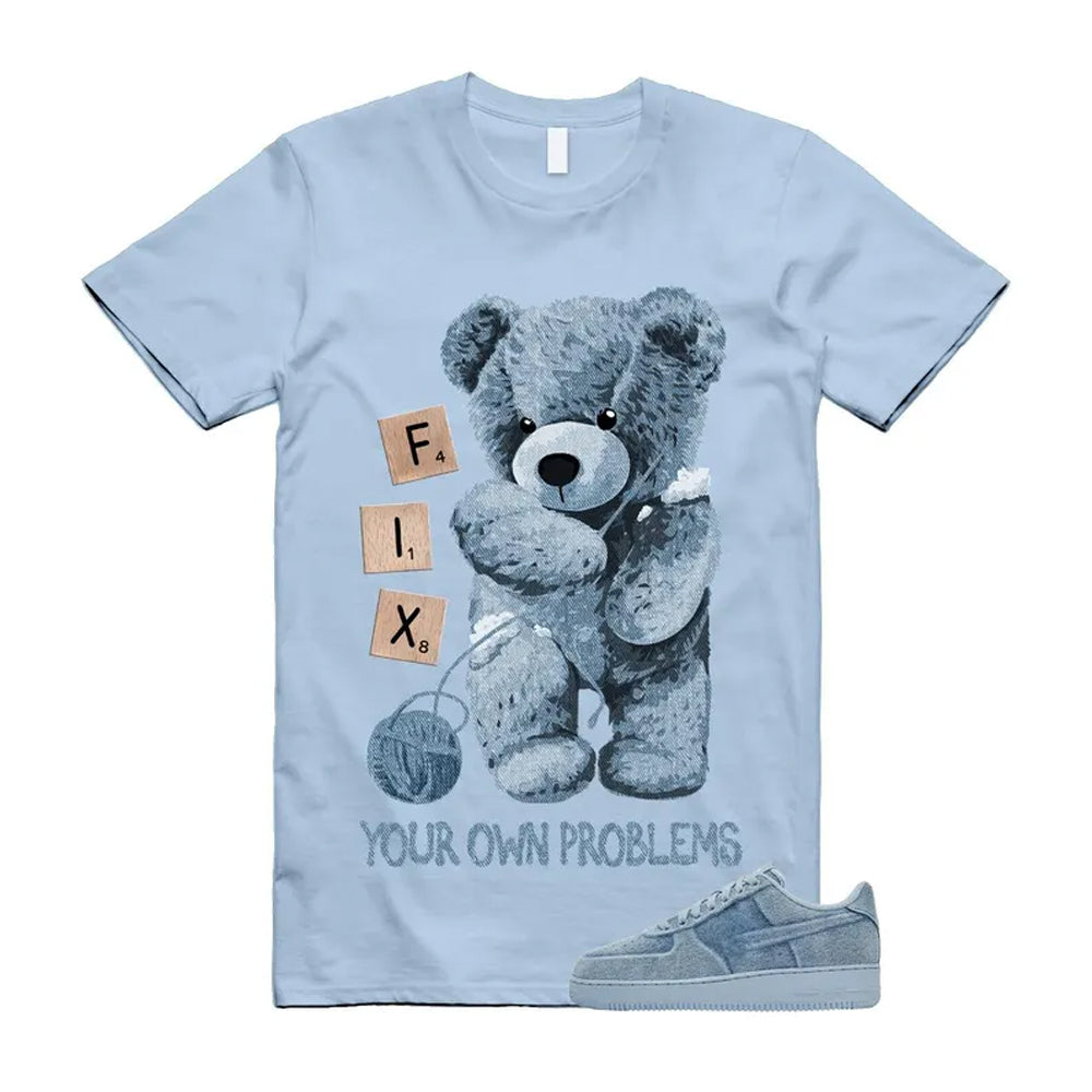 Air Force 1 Denim Light Armory Blue Shirt To Match Fix T-Shirt, Match Sneaker Tee