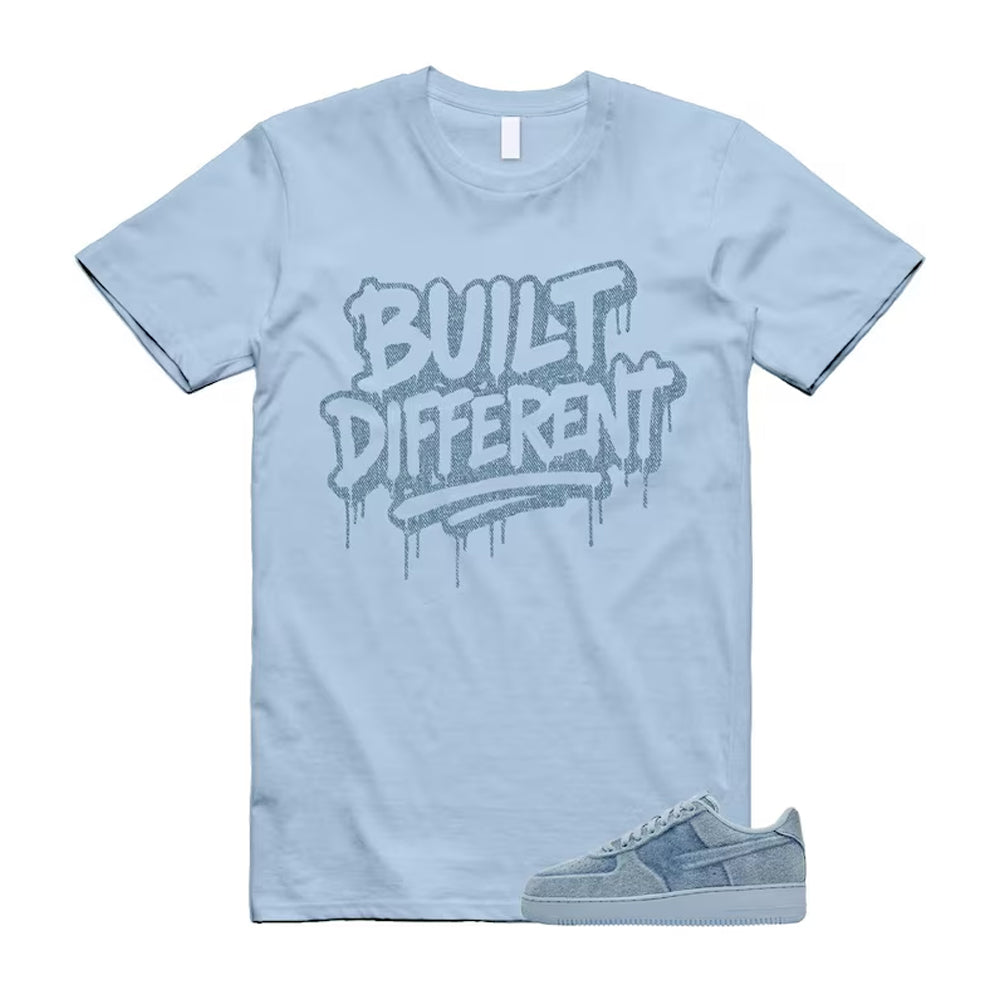 Air Force 1 Denim Light Armory Blue Shirt To Match Built Different T-Shirt, Match Sneaker Tee