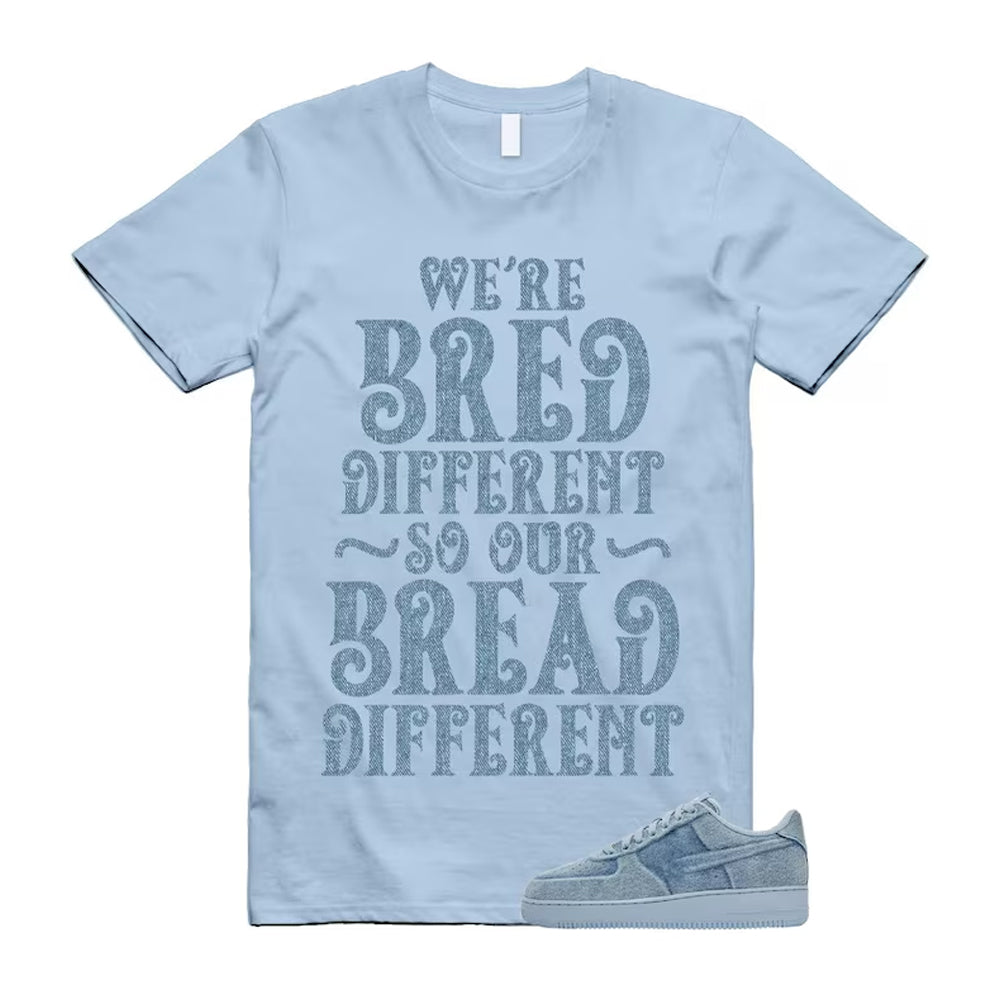 Air Force 1 Denim Light Armory Blue Shirt To Match Bread T-Shirt, Match Sneaker Tee