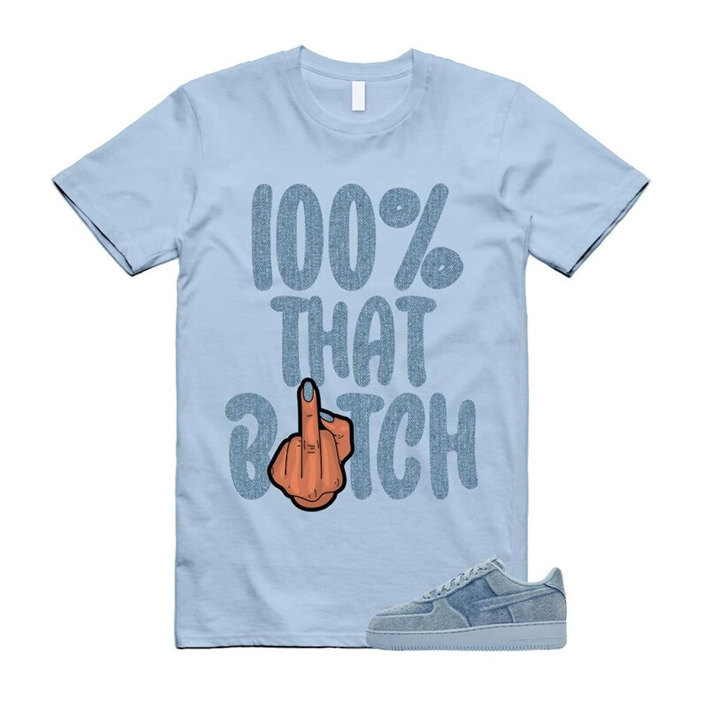 Air Force 1 Denim Light Armory Blue Shirt To Match 100 T-Shirt, Match Sneaker Tee