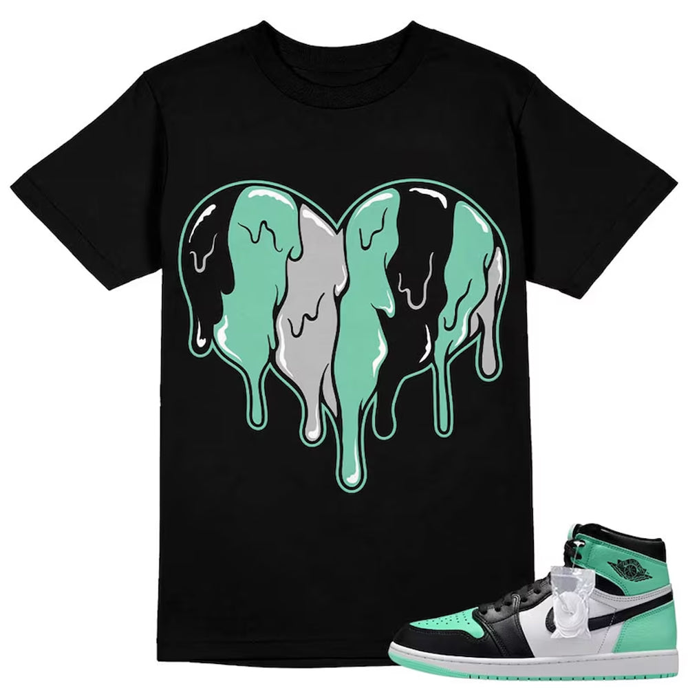 Green Glow 1s T-Shirt S.H Graphic To Match Jordan 1 High OG Green Glow Matching Shirts, Match Sneaker Tee