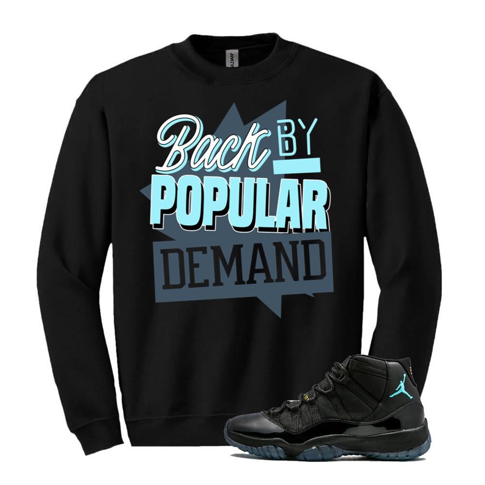 Air Jordan 11 Retro Gamma Blue Shirt to Match Back By Popular Demand Sweatshirt 378037-006 Match Sneaker Tee