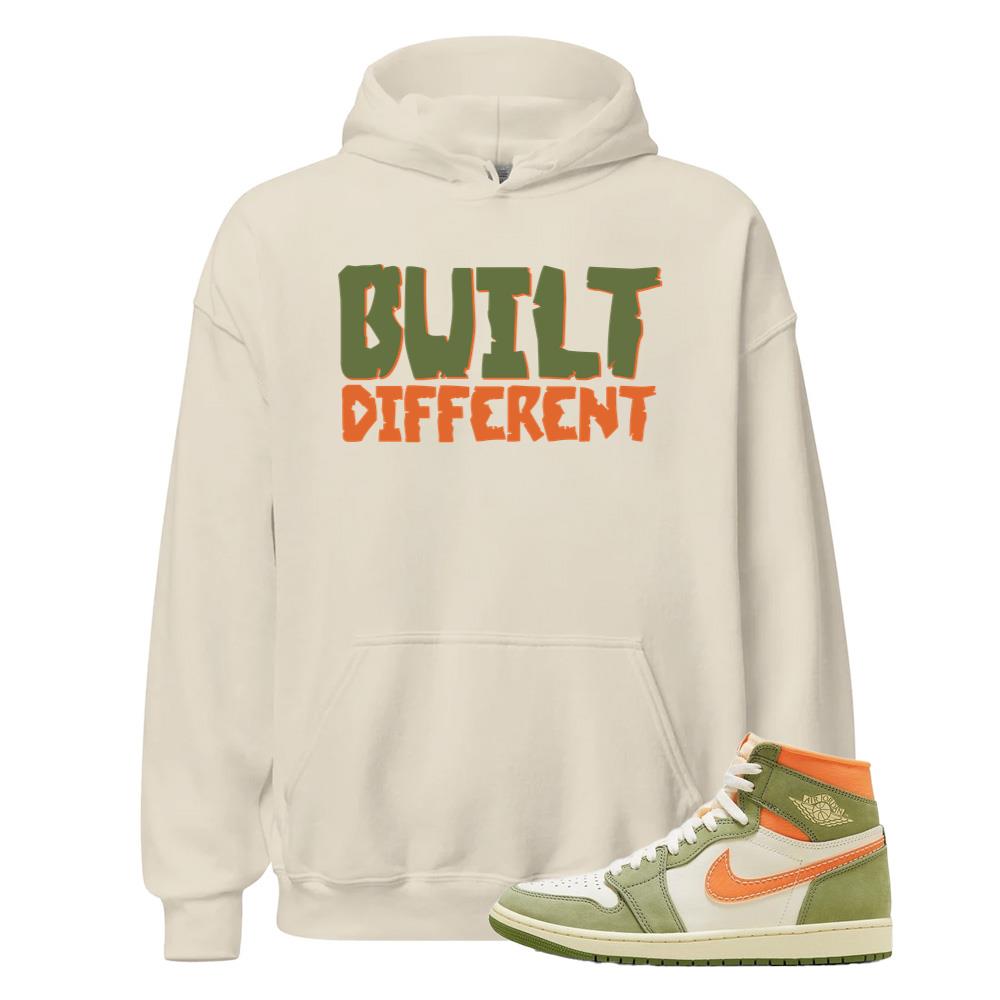 Air Jordan 1 High OG Craft Celadon Shirt to Match Built Different Hoodie FB9934-300 Match Sneaker Tee